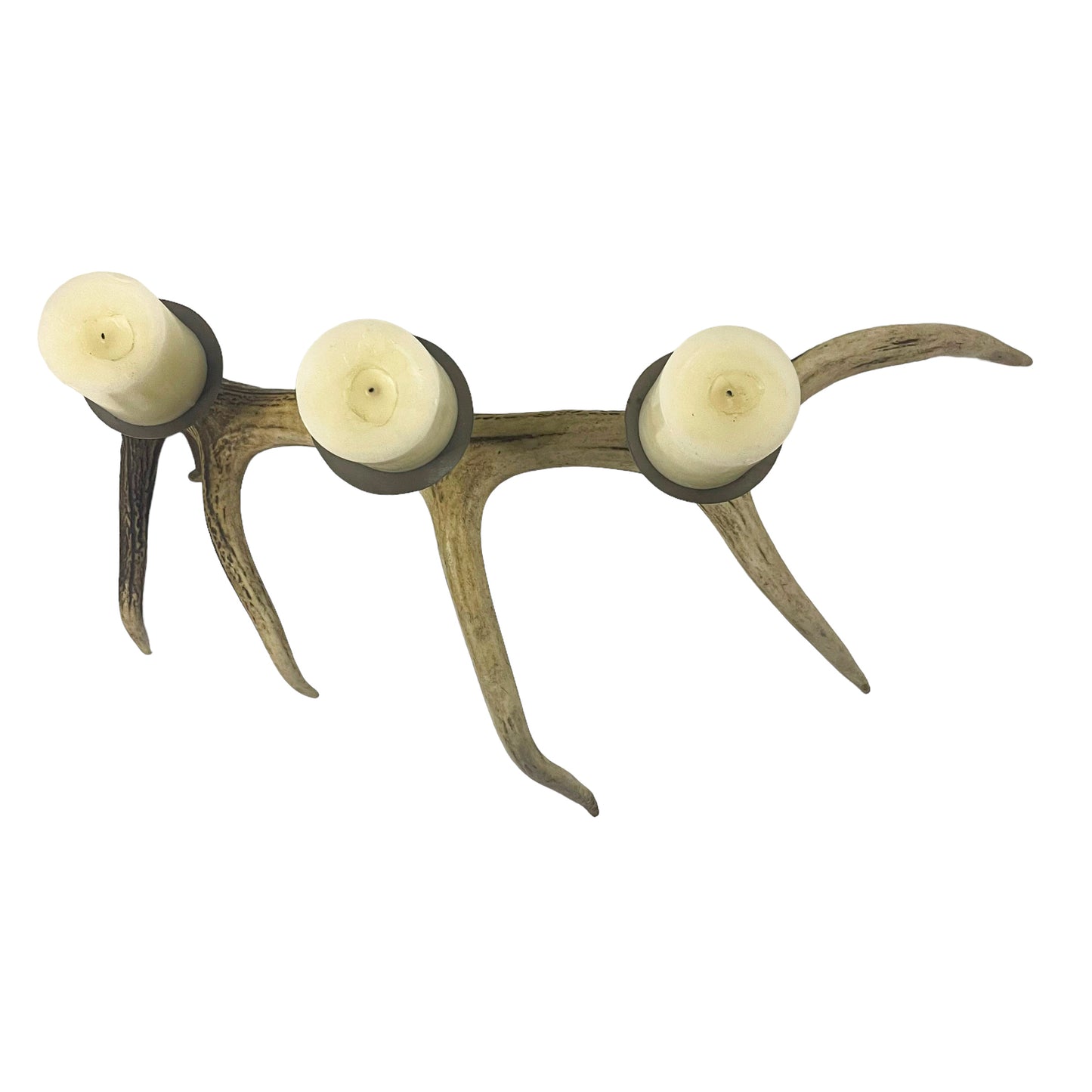 Candelabro Asta de Ciervo Rojo 67cm..