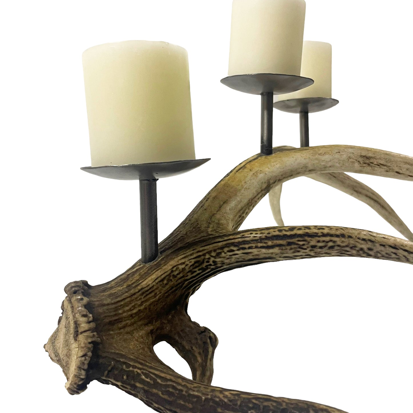 Candelabro Asta de Ciervo Rojo 67cm..