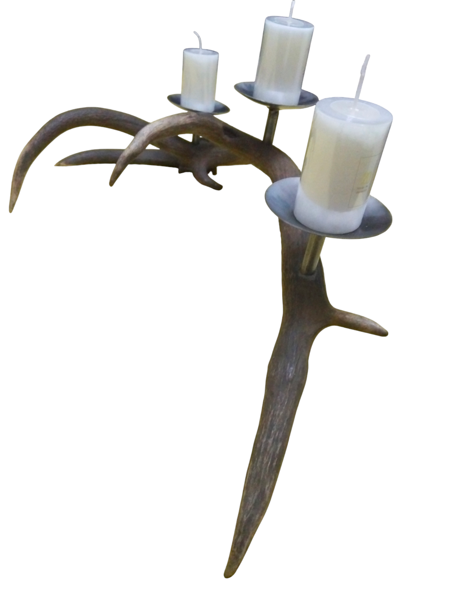 Candelabro Asta de Ciervo Rojo 68 cm.