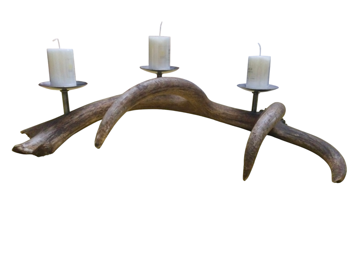 Candelabro Asta de Ciervo Rojo 75 cm.