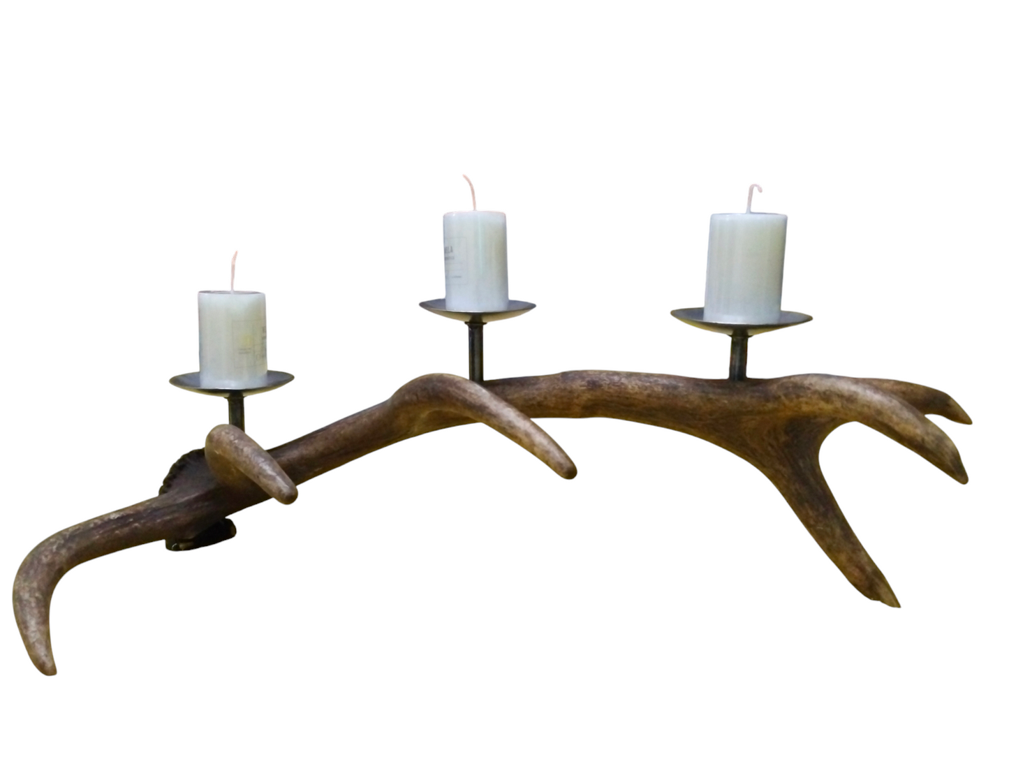Candelabro Asta de Ciervo Rojo 66 cm.