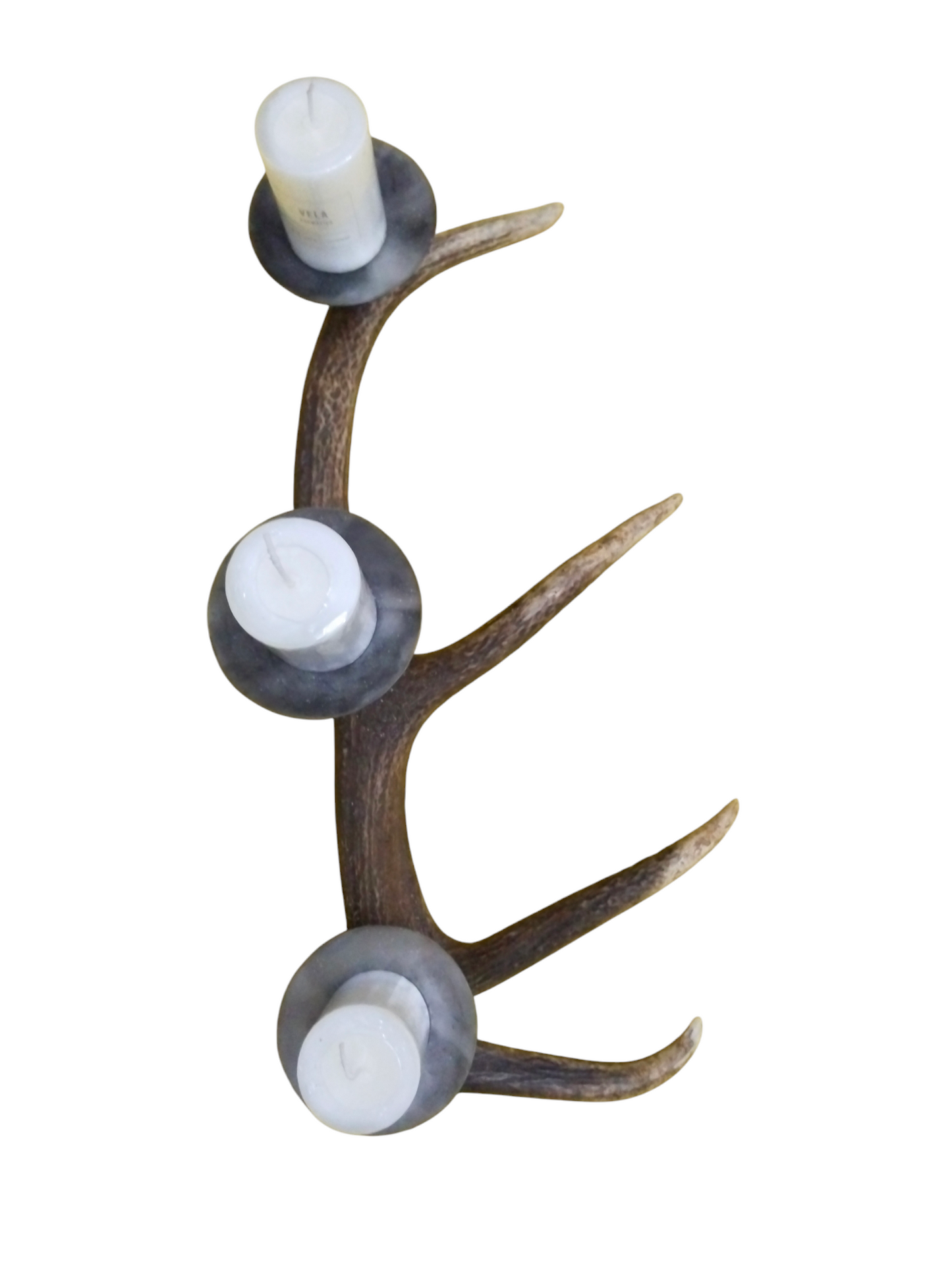 Candelabro Asta de Ciervo Rojo 58 cm.