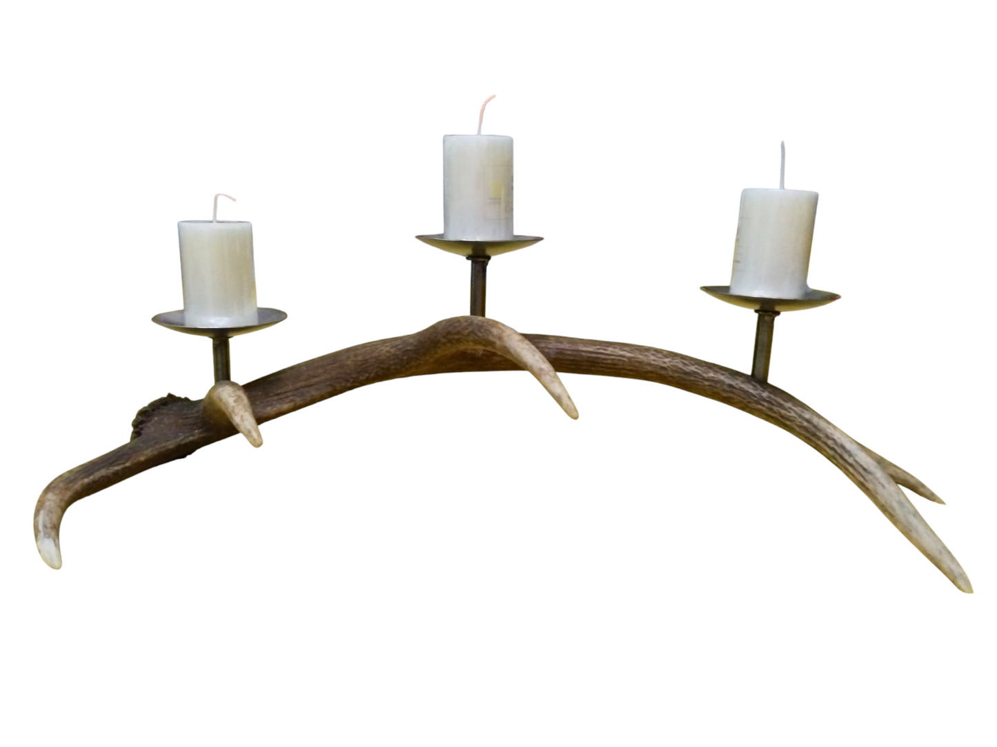 Candelabro Asta de Ciervo Rojo 58 cm.