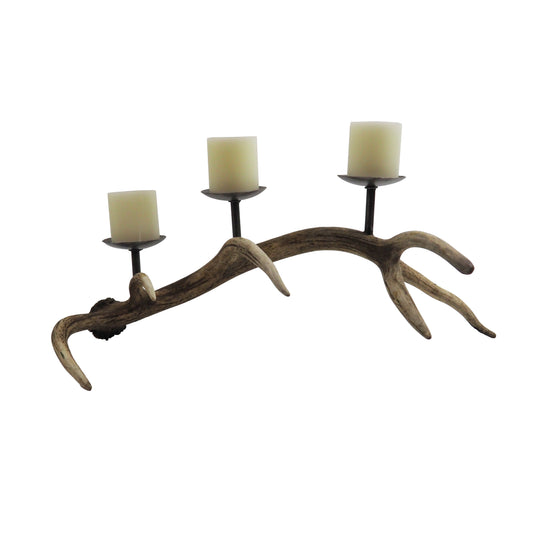 Candelabro Asta de Ciervo Rojo 62cm..