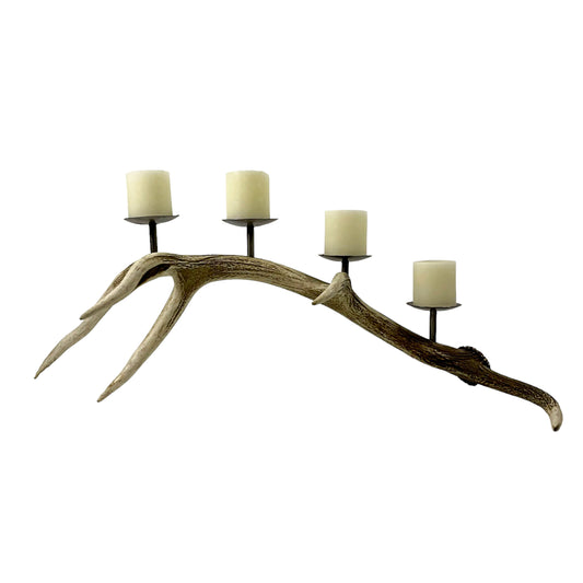 Candelabro Asta de Ciervo Rojo 82cm..