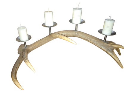 Candelabro Asta de Ciervo Rojo 69 cm.