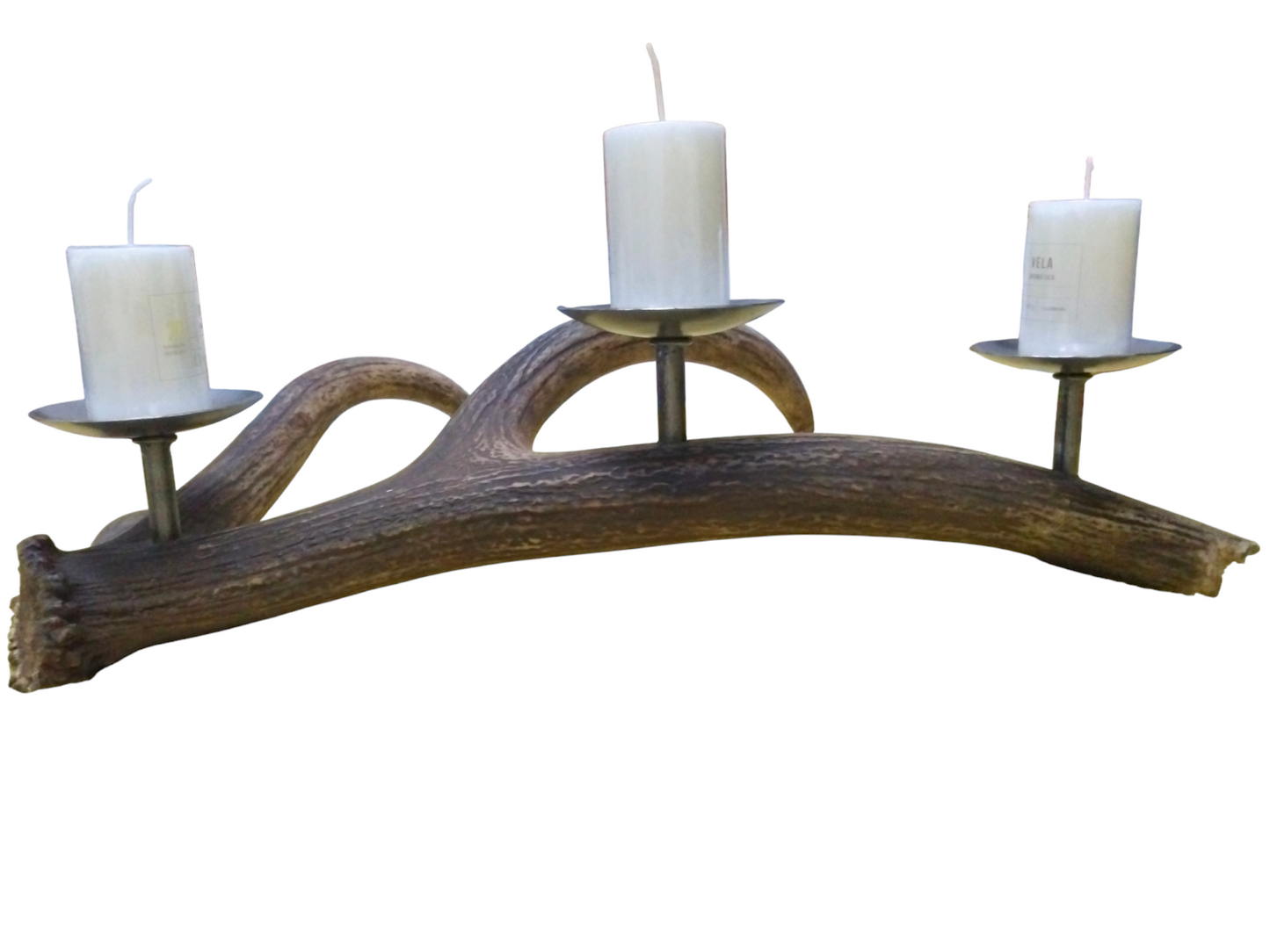 Candelabro Asta de Ciervo Rojo 60 cm.