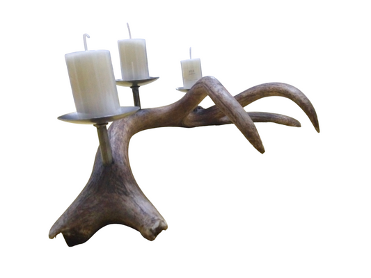 Candelabro Asta de Ciervo Rojo 75 cm.