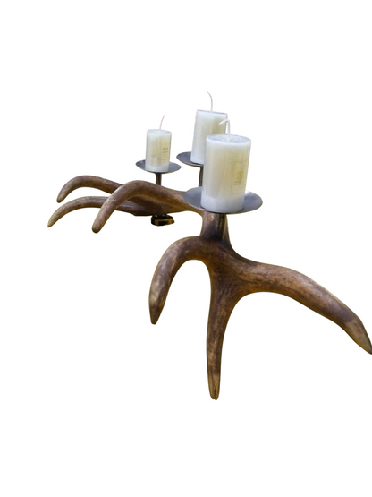 Candelabro Asta de Ciervo Rojo 66 cm.